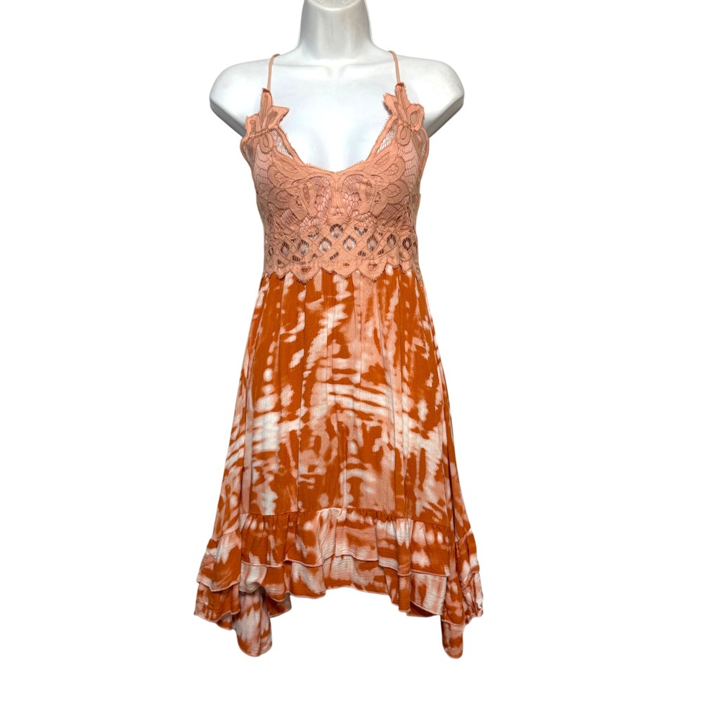 Y2K Fairycore Babydoll Mini Dress Womens XS Coquette Festival Boho Revival - Picture 2 of 8